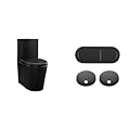 Swiss Madison Well Made Forever SM-1T254MB St. Tropez One Piece Toilet, 26.6 x 15 x 31 inches, Matte Black & SM-CH04B, Toilet Hardware Black (SM-1T254)