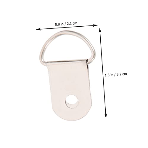 Image of 200pcs Ring Hangers for Picture Frames Durable Photo Frame Rings Easy Wall Hanging Hardware for Art Displays for Projects and Wall Art