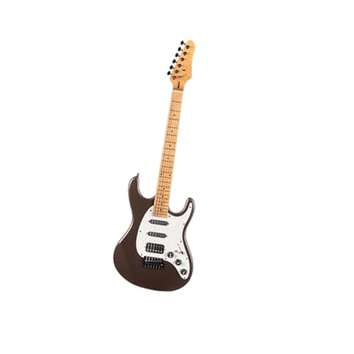 Guitare électrique à corps plein en peuplier et touche érable, alliant esthétique et robustesse
