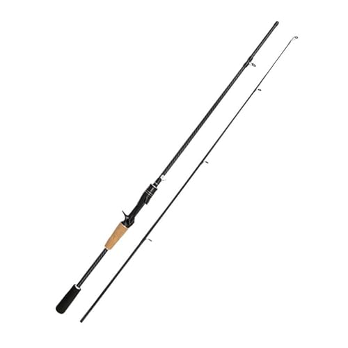スピニングロッド ?竿 fishing rod 1.65m/1.8m/2.1m/2.4m トラウト/シーバスロッド 2本継ぎ釣り竿 遠投竿 海釣り/船釣り/淡水釣り 釣竿 カーボン軽量携帯型 投げ竿 (04 ウッドハンドルルアー,ガンハンドル 2.1m)