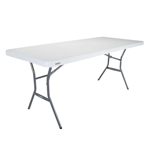 Table pliante durable 183 cm blanche portable modèle 2924 contre le manque de place - 2