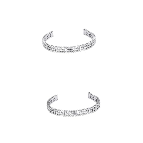 FRCOLOR Silver Rhinestone Replacement Watchband for Durable Strap with Sparkling Rhinestones Elegant Design for Wrists Fashionable Wrist Accessory