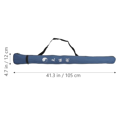 Funda de canvas azul para espada de Taichi bolsa de lona portátil de diseño simple 2