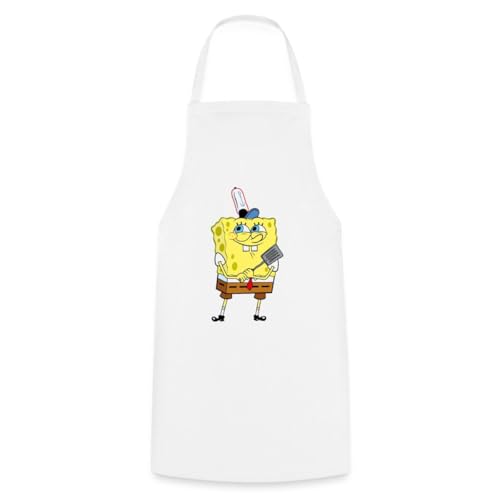 Tablier de cuisine Spongebob Spreadshirt coton lavable cuire des burgers