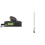 Albrecht AE 6491 NRC 12648.02 CB-Funkgeraet & T-27 komplett, CB-Funk Antenne 60cm Länge, 1/4 Lambda, 4m Kabel, Schwarz (Schwarz)