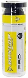 Dunlop Tubo de bola Pro Squash Double Yellow Dot 3