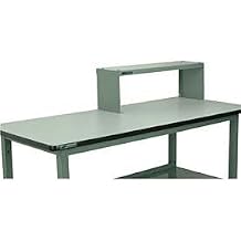4-3ES Steel Raised Shelf for 36" Workbenches, Blue, 36" Length, 10" Width, 12" Height