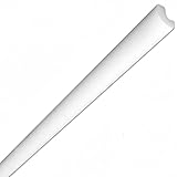 MASTERBRICO Cornici in Polistirolo per Soffitto e Pareti 20 metri - Cornici Polistirolo Decorative Bianche Verniciabili, Set 10 Barre da 2 Metri – Ideali per Quadri, Porte, Boiserie e Specchi (A013)