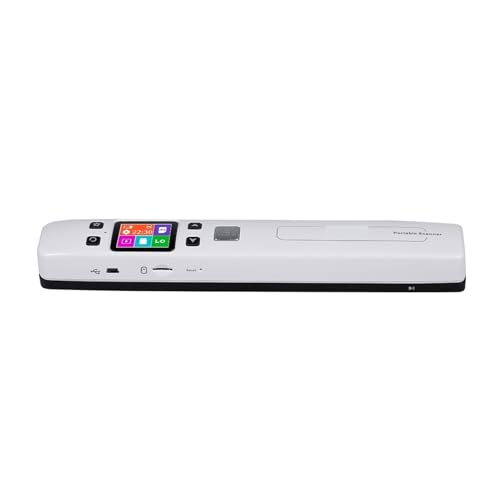 Escáner de Documentos Mini escáner portátil de Mano de 1050DPI, Compatible con Tarjeta TF, máximo 32GB, Foto, JPEG, PDF, escaneo en Color, Recibos, Libros, Documentos A4