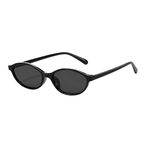 Image of RSYHVG Y2K Retro Oval Sunglasses for Women, Black Vintage Frame UV400 Protection Sunglasses, Lightweight Comfortable Classic Style for Daily Fashion, Beach, Shopping & Outdoor Activities