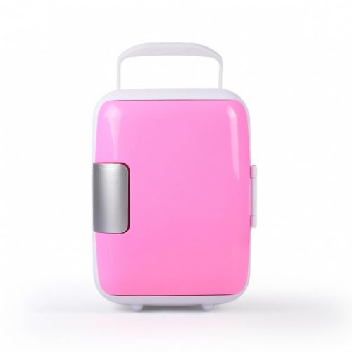 Mini Fridge Compact Mini Refrigerator versatileUse Portable Refrigerator for Journeyers, Commuters, Bedroom, Dorm Room, Office Desk Pink Car Use