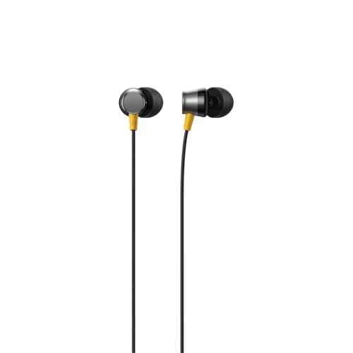 Image of Lynacz Original Buds 3 Type-C Wired Earphone with Powerful Bass & Crisp Sound Quality, Compatible with Android Smartphones Like Samsung, Xiaomi & OnePlus (Black)