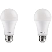 Cree Lighting Exceptional Series A19 Bulb, 2700K Dimmable LED Bulb, 60W + 815 Lumens, Soft White, 2 Pack