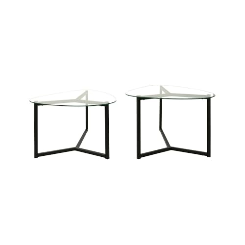 Dmora Tavolino da salotto Lunaria, Tavolo Basso da caffè, Portariviste per divano, Ripiano da soggiorno, 82x58h40 cm, Nero