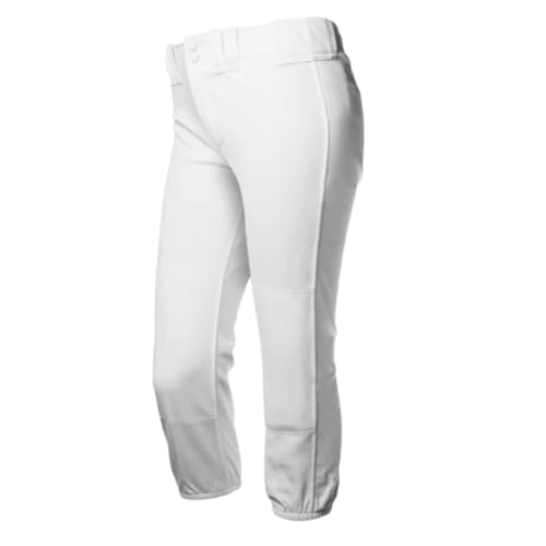 RIP-IT Straight Revolution Softball Pants for Women - Elevate Your Game with with Tailored Leggings Designed for a Sleek Fit, Perfect for Running, Diving, and Sliding White
