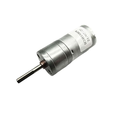 TSIOHKBS GA25-370 DC Gear Electronic Starter 6-24V D Shape 25mm Long Shaft Electronic Starter Reducer Gear Electronic Starter DIY Accessories (12v 77rpm,Package P)