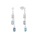 Produktbild s.Oliver Ohrstecker 925 Sterling Silber Damen Ohrschmuck, mit Zirkonia synth., 3,4 cm, Blau, Kommt in Schmuck Geschenk Box, 2031452