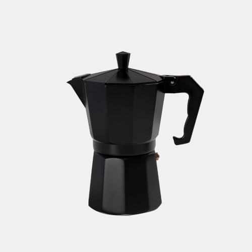Moka 3 Cup Moka Pot 3 Cup Manual Espresso Machine Italian Coffee Pot Gas Moka Coffee Espresso Maker stovetop espresso maker small Black