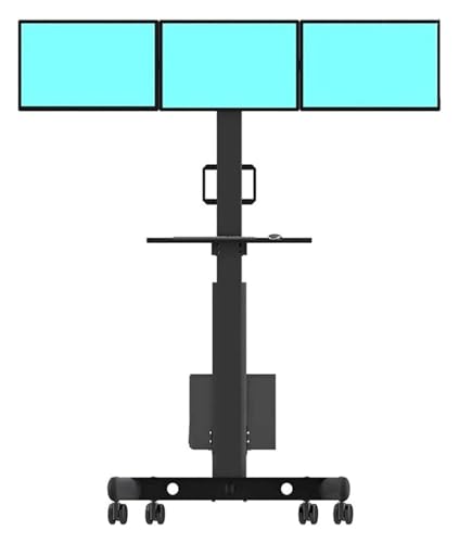 Soporte móvil para TV con ruedas ajustable y seguro miniatura 1