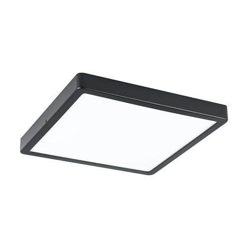 EGLO LED Deckenlampe außen Argolis 2, Außenleuchte für Wand und Decke, Outdoor Deckenleuchte aus Metall in Schwarz und Kunststoff in Weiß,...