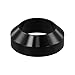 Thru Axle Washer 7.5mm M15x0.2/5mm for Bike Hub Axle Flat Conical Spacer Aluminum Alloy Rear Hub Shim Compatible with Mountain Bikes, Black(M12x7.5mm)
