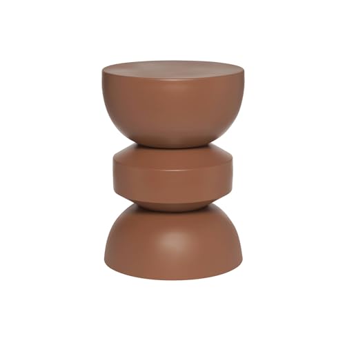 sweeek - Table d'appoint. Bout de canapé. Table de Chevet en métal. Terracotta. Assa. Ø32 x H 43.5cm