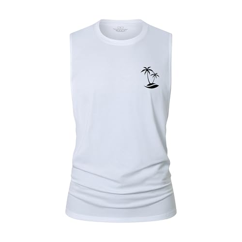 Mens Tank Tops Beach Summer Sleeveless Shirts Graphic Palm Tree Casual Tees Cotton Muscle Gym Tank Tops4