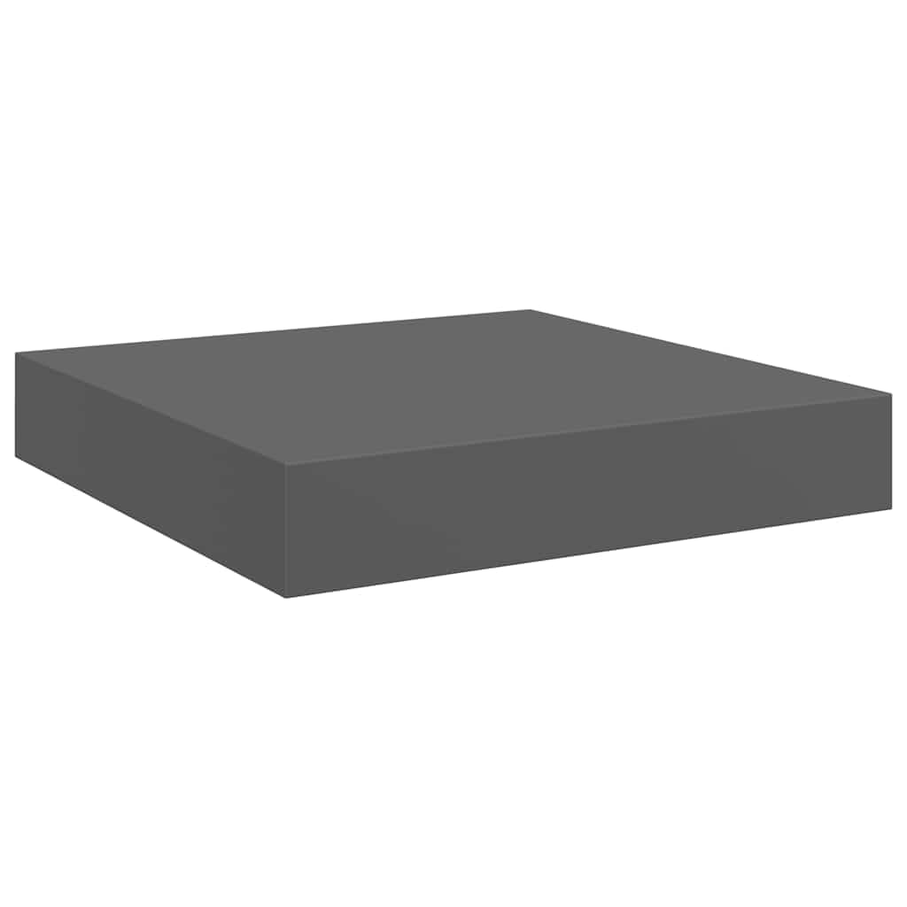 vidaXL Floating Wall Shelf High Gloss Grey 23x23.5x3.8 cm MDF — image 1