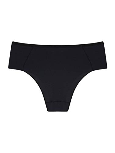 Calcinha Cintura Alta, Bonjour, Feminino, Preto, P
