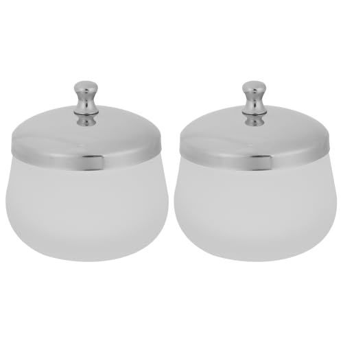 Bowl de vidrio mate para arte de uñas 2 pcs miniatura 1