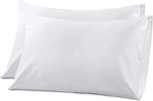 Hajran Linen,Juego de 2 fundas de almohada 100% algodón egipcio, tamaño King, para esposa, 200 hilos, fundas de almohada con cierre de sobre, protectores de almohada suaves y duraderos (50x90 cm)