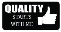 3pcs Quality starts with me funny hard hat/helmet vinyl decal sticker