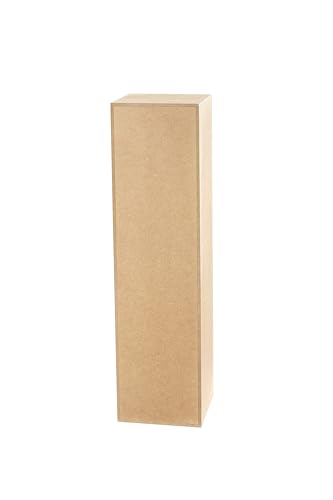 DECOKTIVO Columna decorativa de MDF, columna de flores para salón, soporte para flores, pedestal decorativo, soporte para plantas, base estable, diseño moderno, 75 x 20 x 20 cm