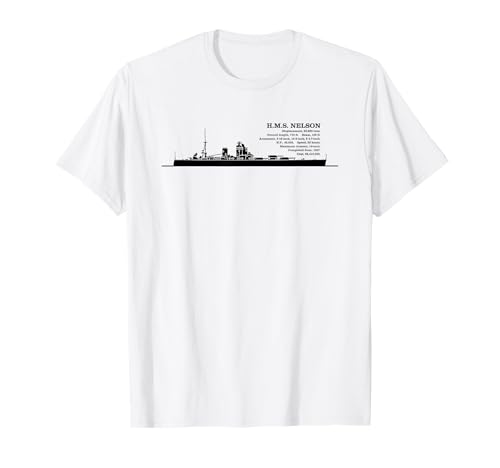 HMS Nelson British Battleship Infographic Diagram T-Shirt