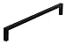 SIRO Möbelgriff Bruckmühl, Schlicht, Druckguss schwarz matt pulverbeschichtet, 232 mm x 28 mm x 8 mm, LA 224 mm, 2108-232PB12