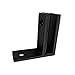 JISADER Railing Wall to Glass Clamp Bracket Multipurpose Accessories Easy to Install Matte Black Clip Holder for Stair Balustrade