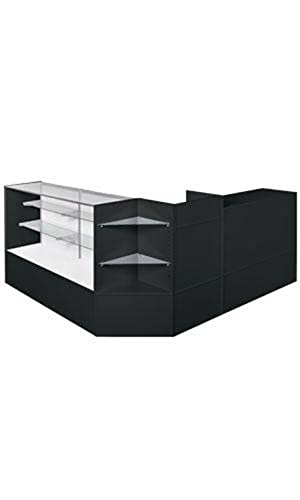 SSWBasics Black Display Case Arrangement Set (4 Different Display Pieces) - Assembly Required