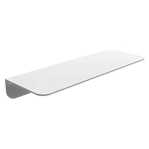 SCHÜTTE 10500 doucheplank, zelfklevend, doucherek, zonder boren, badkamerrek, wit, badkamerplank om te plakken, wandplank, badkamerrek voor badkamer, 350 x 50 x 125 mm