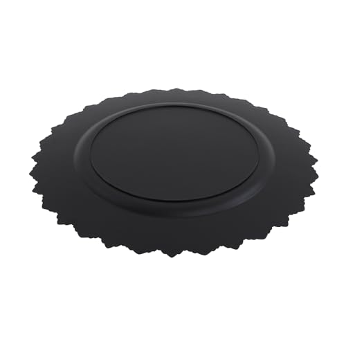 50 Platos Cargadores Redondos Antiguos 13in Negro miniatura 5