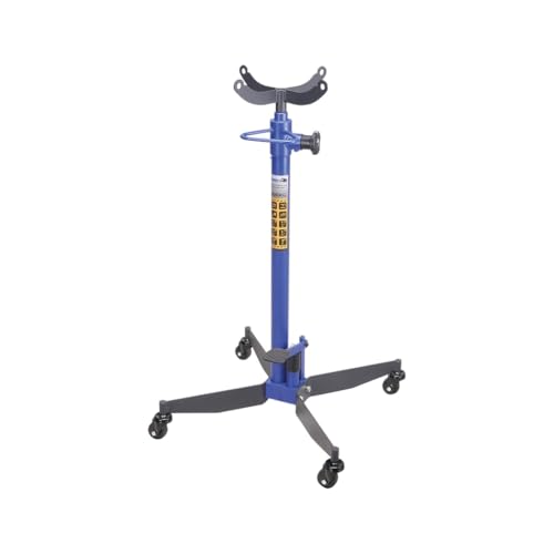 DeTec. Elevador de engranajes de 300 kg con bomba de pie, 1140 mm - 2000 mm - soporte hidráulico para motor de coche con 4 ruedas