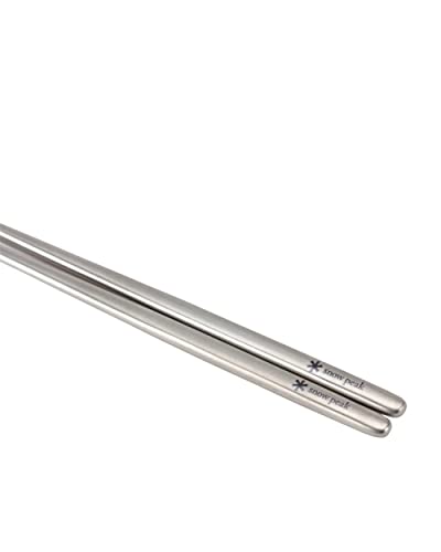Snow Peak Titanium Chopsticks - Essential & Durable Camping Cutlery - Titanium Chopsticks with Carry Case for Convenient Storage & Packing - Utensils for Camping, HIking & Home - Silver