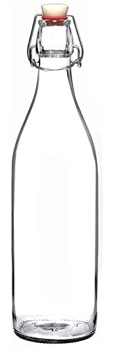 Satyam Kraft 4 Pcs Designer Glass Water Bottle for Juices,Drinks,Milk -1000 ML (4 Pcs Glass Bottle)