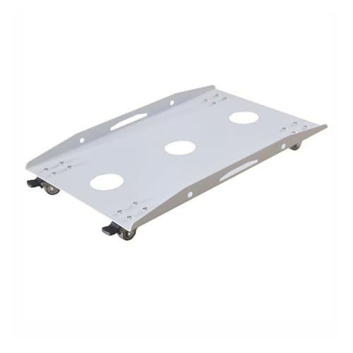 Mobile PC Stand with Locking Wheels Metal CPU Tower Cart Under Desk Adjustable CPU Riser for Gaming & Office Fits Most Computer Cases (White)