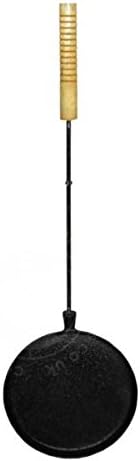 Long Handled Cast Iron Roaster Pancake Frying Pan Skillet Camping Chiminea Stove