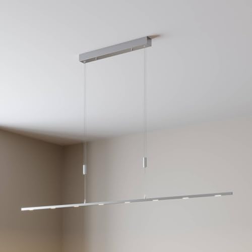 Suspension LED Arnik à intensité variable Lucande design gris métal