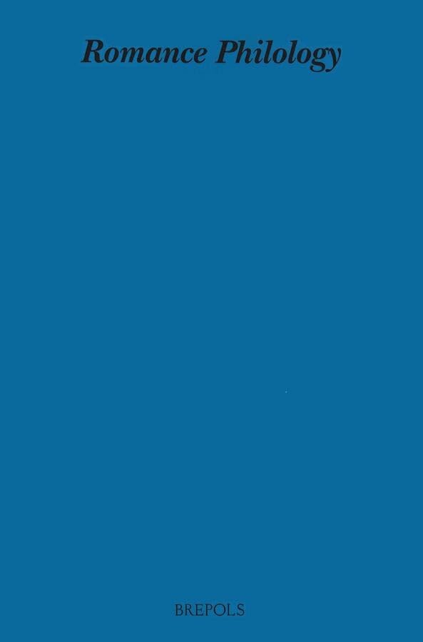 Romance Philology 73/2 (Fall 2019)