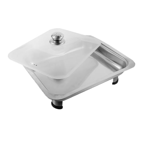 Chafing dish rectangulaire acier au design épuré pour traiteur