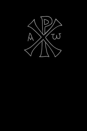 Image of Inspirational Christian/Catholic/Chi Rho Christ Black Lined Notebook / Composition Pad: For prayer and reflection purposes: Black Lined Journal, ... Office Gifts, Inspirational, Motivational