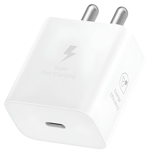 Image of 25W Type C (New 2025 Model) Super Fast Samsung Charger, with USB C to C Pin Cable for Galaxy A16|F16|M16|A06, F06|M06|A15|F15|M15|F05|M05|M35|F35|A35|A14|F14|M14|5G, 25-watt Charging Adapter