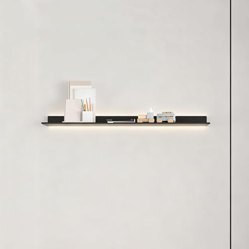 Estante de exhibición flotante LED – Solución de almacenamiento moderna montada en la pared para decoración creativa del hogar, diseño iluminado para una exhibición única, perfecta para sala de estar
